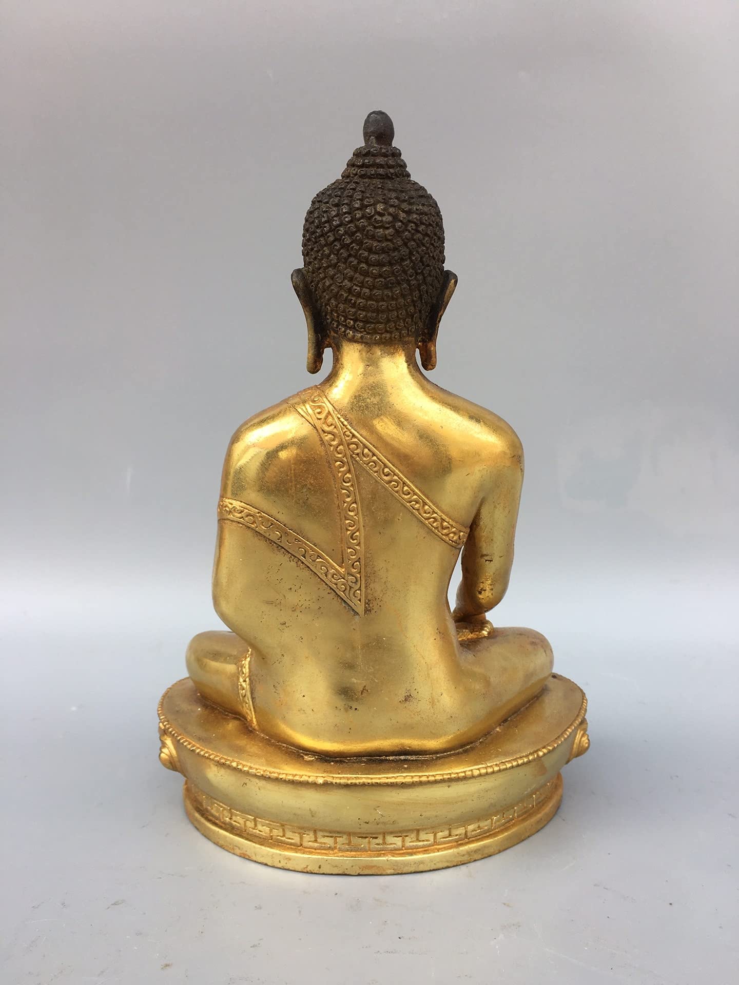 Amazon｜9インチ チベット仏教 古いブロンズ 釈迦牟尼像 座って